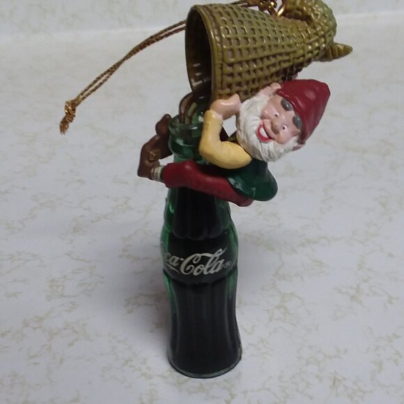 Coca-Cola Bottling Works Collection Christmas Ornament Elf with Bottle of Coke - Picture 2 of 8
